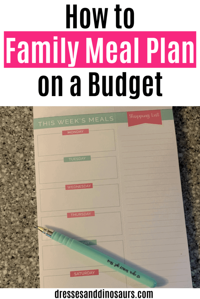 family meal plan on a budget