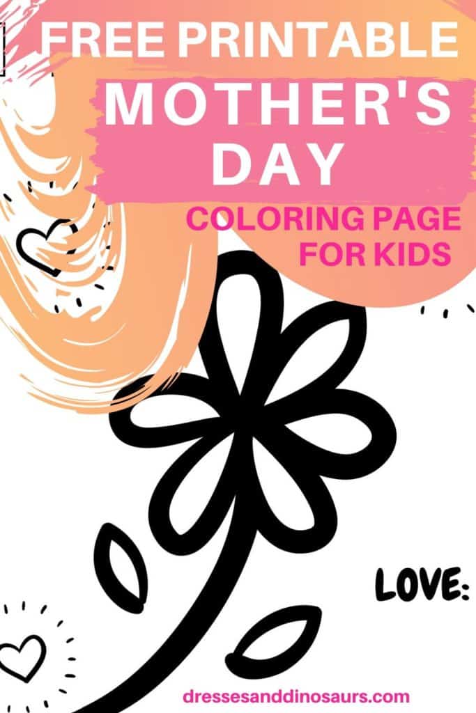 mother's Day coloring page for kids