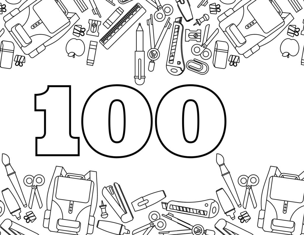 100 days of school printable