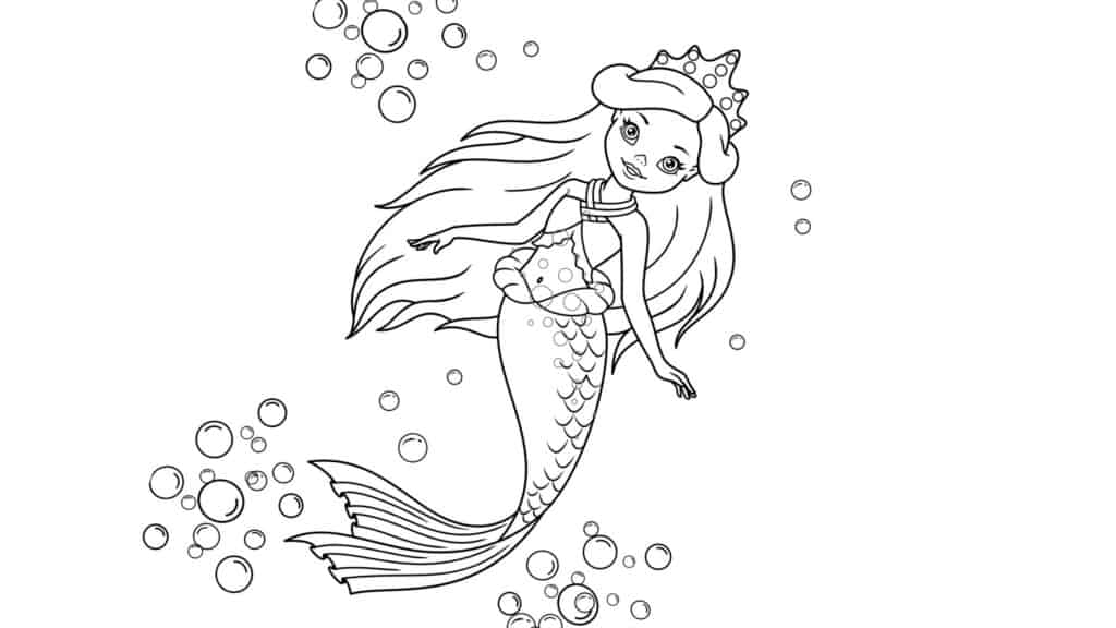 princess mermaid coloring pages