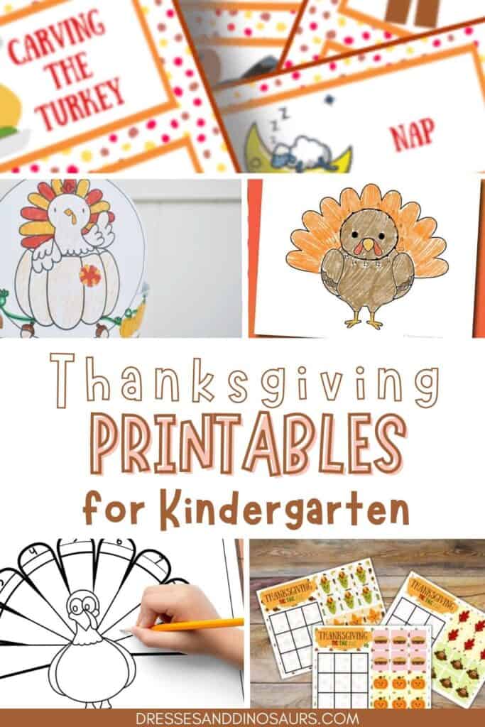 free thanksgiving printables for kindergarten