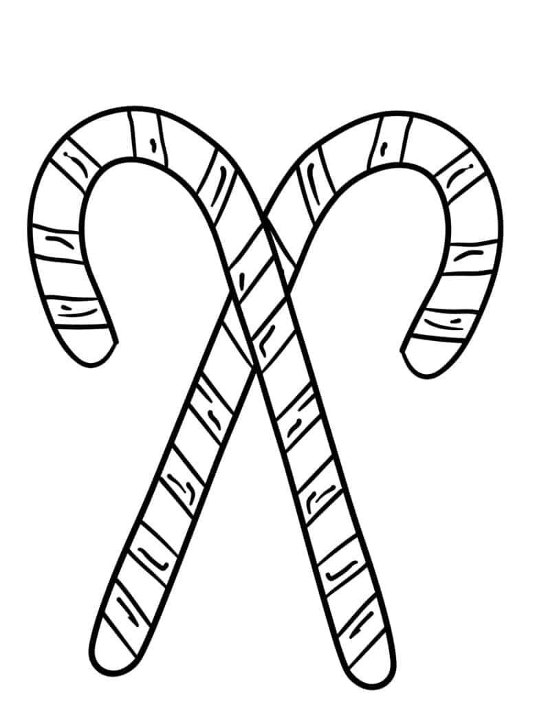 cute candy cane coloring pages