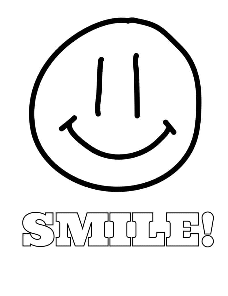 smiley face coloring pages