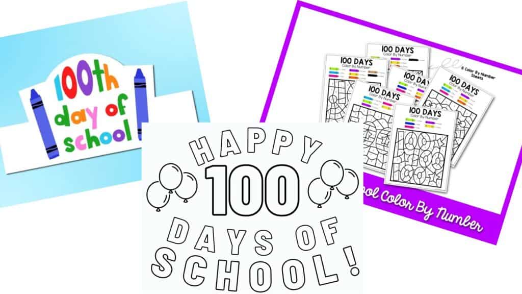 100 days of school printables